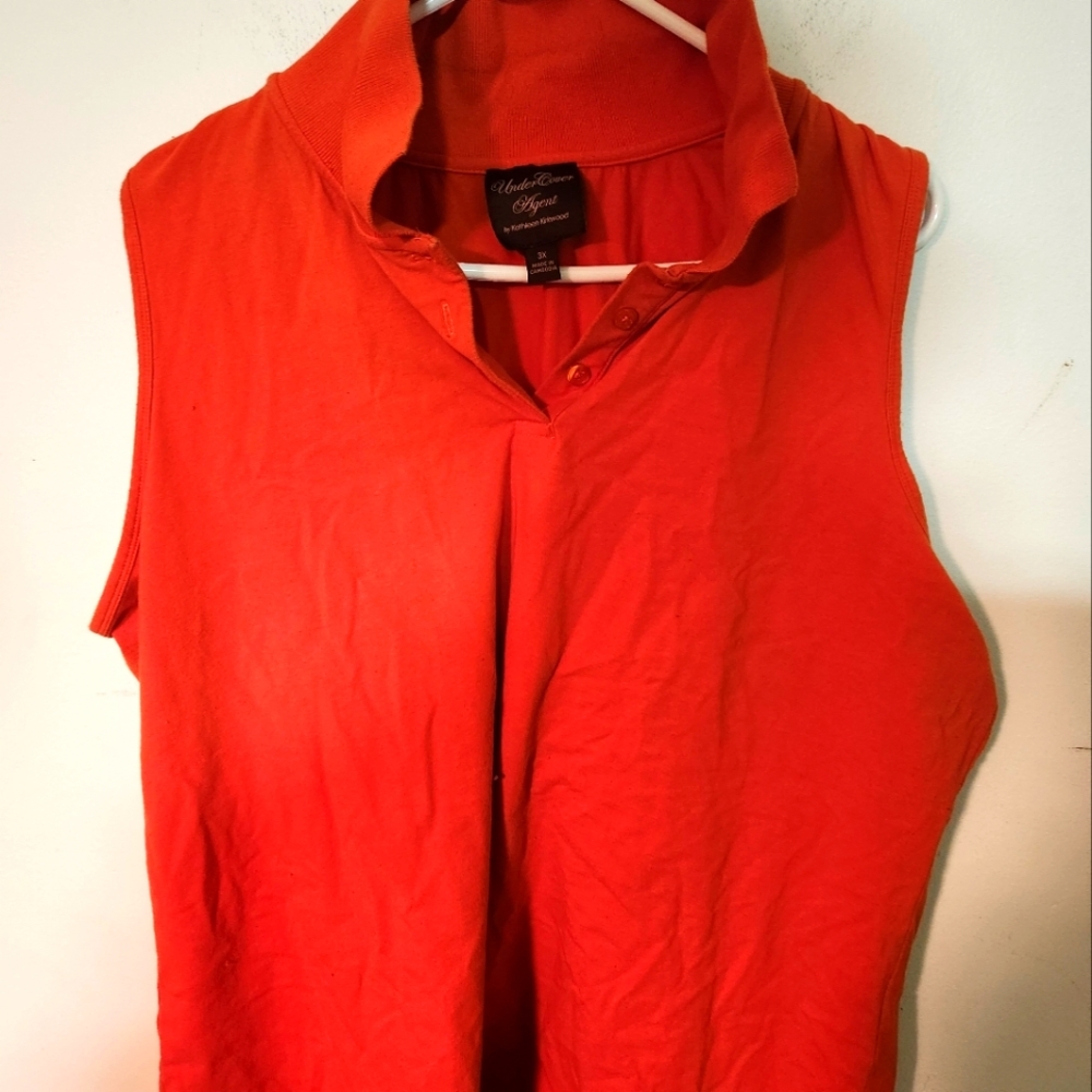 Undercover agent sleveless womens shirt size 3x